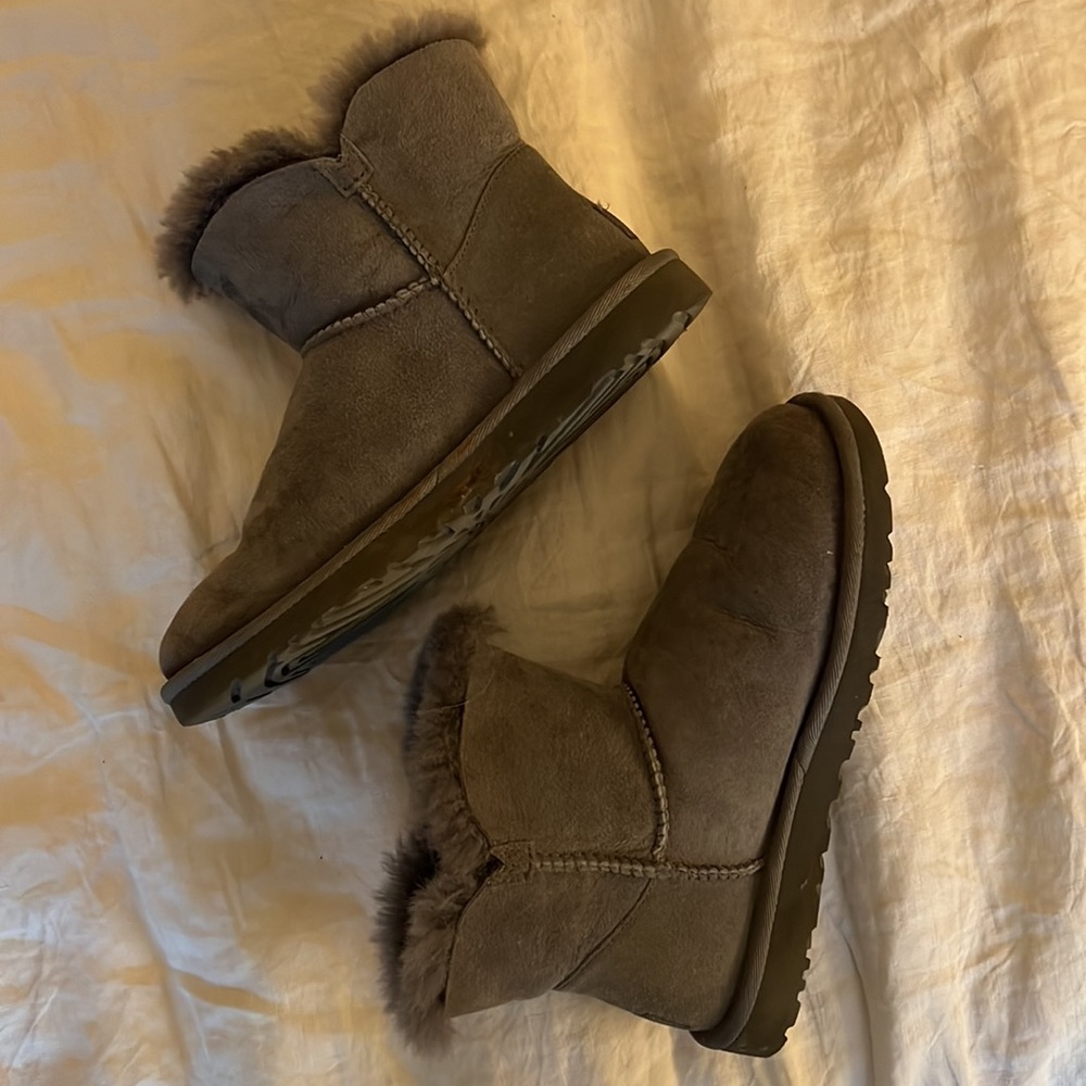 Ugg Mini Bailey Button Boots Grey - image 6